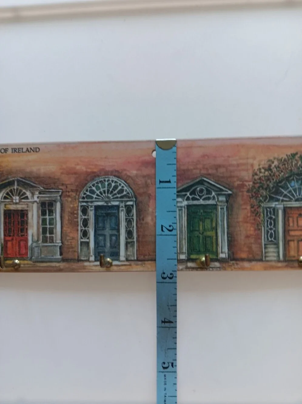 Doors of Ireland Wood Key Rack Decor Wall Mount Metal Hooks Lucan Designers
